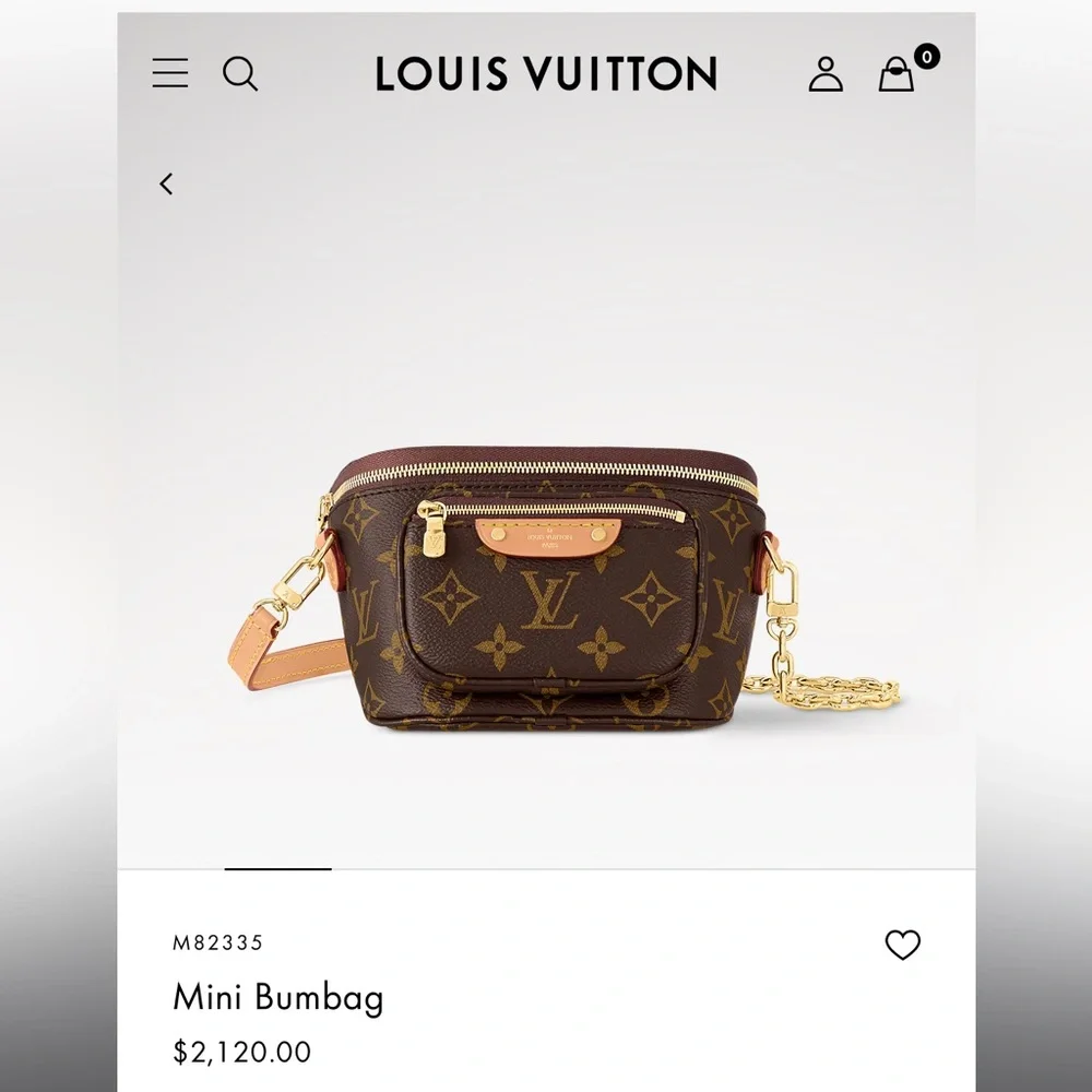 Louis Vuitton Brown Monogram Mini Bumbag with Gold Hardware